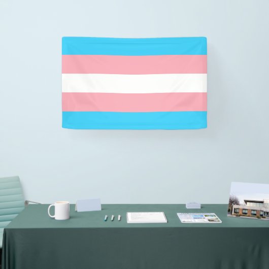 Vlag voor roze, blauw en wit transgender spandoek (Beurs)