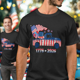 Vlag vrachtwagen 1776 2026 VS viering T-shirt