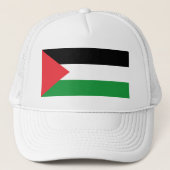 VLAG VRIJ PALESTINA TRUCKER PET (Voorkant)