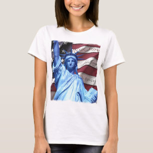 Vlag & vrijheidsbeeld t-shirt