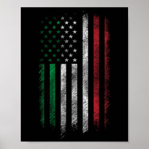 Vlag VS 4 juli Patriottisch Amerikaans Italiaans F Poster