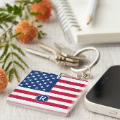 Vlag VS Aangepast Sleutelhanger (Voorkant Rechts)