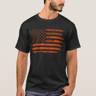 Vlag VS Beschermen Kinderen Niet Pistolen Einde Pi T-shirt