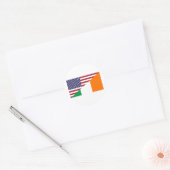 Vlag VS/Ierland Ronde Sticker (Envelop)