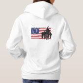 Vlag VS - steun onze troepen Hoodie (Achterkant)
