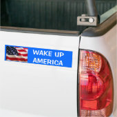 vlag, WAKE UPAMERICA Bumpersticker (Op Truck)