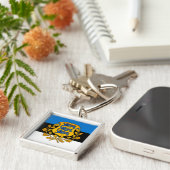 Vlag/wapen van Estland Sleutelhanger (Zijkant)