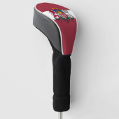Vlag/wapen van Letland Golfheadcover (Schuin)