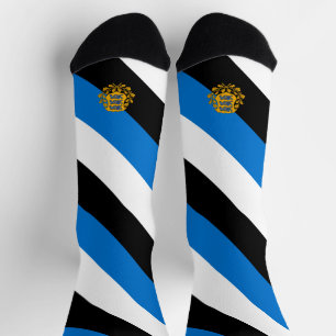 Vlag/ wapenschild van Estland Sokken