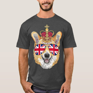 Vlag Welsh Royal Corgi UK Union Jac T-shirt