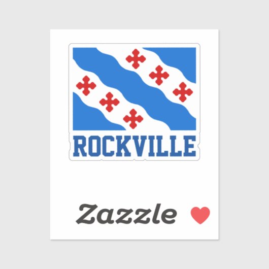 Vlag/ Zegel van Rockville, MD Sticker (Vel)