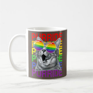 Vlag zonnebril LGBTQ Cute Cat Gay Pride Month Koffiemok