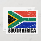vlag Zuid-Afrika Briefkaart (Voorkant / Achterkant)