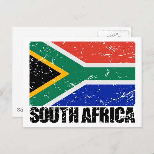 vlag Zuid-Afrika Briefkaart (Voorkant / Achterkant)
