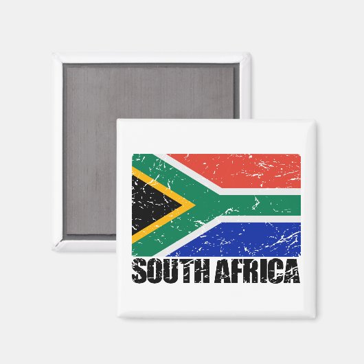  vlag Zuid-Afrika Magneet (Voorkant / Achterkant)