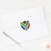 vlag Zuid-Afrika Silver Shield Vierkante Sticker (Envelop)