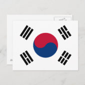 Vlag Zuid-Korea Briefkaart (Voorkant / Achterkant)