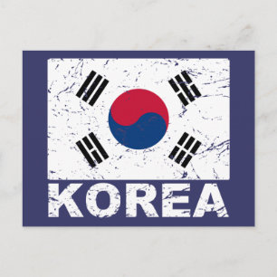  vlag Zuid-Korea Briefkaart