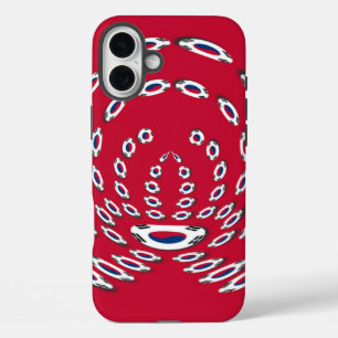 vlag Zuid-Korea Polka Dot iPhone 16 Plus Hoesje