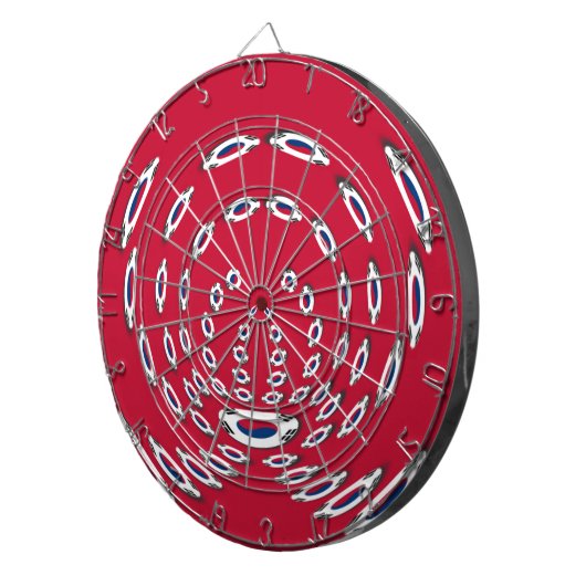 vlag Zuid-Korea Polka Dot Dartbord (Voorkant Rechts)