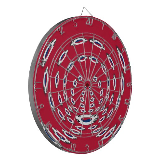 vlag Zuid-Korea Polka Dot Dartbord (Voorkant Links)