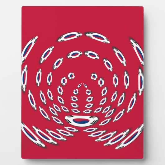 vlag Zuid-Korea Polka Dot Fotoplaat (Voorkant)