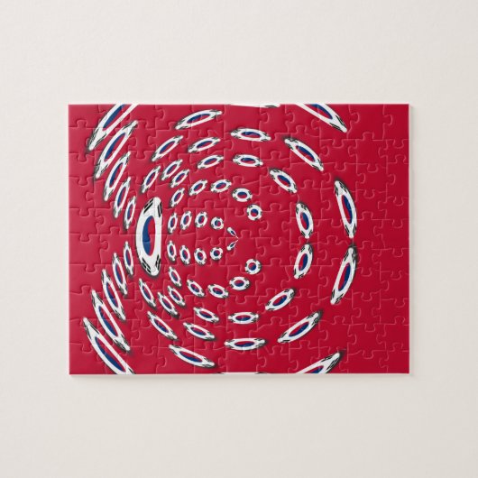 vlag Zuid-Korea Polka Dot Legpuzzel (Horizontaal)