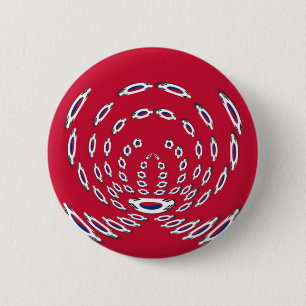 vlag Zuid-Korea Polka Dot Ronde Button 5,7 Cm