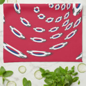 vlag Zuid-Korea Polka Dot Theedoek (Gevouwen)