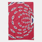 vlag Zuid-Korea Polka Dot Theedoek (Verticaal)