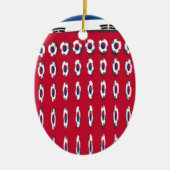 vlag Zuid-Korea PolkaDot Keramisch Ornament (Voorkant)