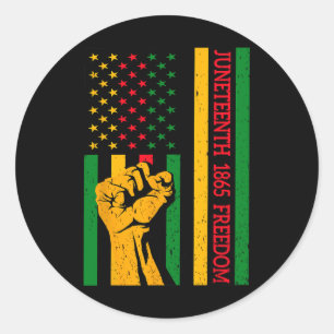  vlag Zwart Geschiedenis Zwart Geschiedenis Amerik Ronde Sticker