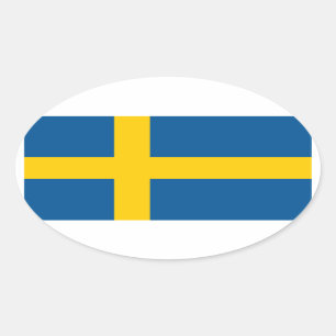 Vlag Zweden/Zweden Ovale Sticker