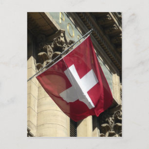 vlag zwitserland briefkaart