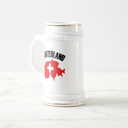 Vlag Zwitserland-plattegrond Bierpul (Voorkant links)