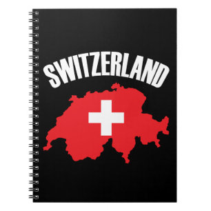 Vlag Zwitserland-plattegrond Notitieboek