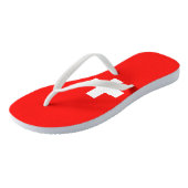 Vlag Zwitserland Teenslippers (Schuin)