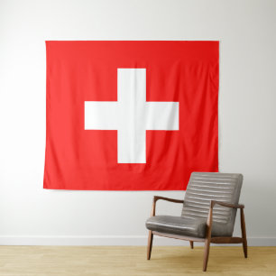 Vlag Zwitserland Wandkleed