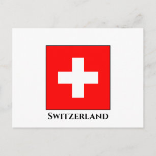 Vlag Zwitserland (Zwitserland) Briefkaart