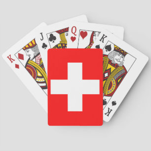 Vlag Zwitserland (Zwitserland) Pokerkaarten