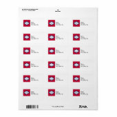 Vlagadres van de staat Arkansas Etiket (Full Sheet)