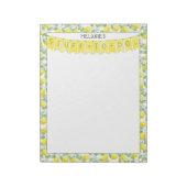 Vlagbanner en Waterverf Lemon Tree Patroon Notitieblok (Gedraaid)