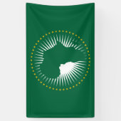 Vlagbanner van de Afrikaanse Unie Spandoek (Verticaal)