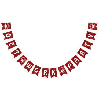 Vlagbanner voor werkpartijen vlaggetjes