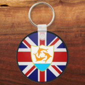 Vlagcirkel van de Anguilla-kwaliteit Sleutelhanger (Voorkant)