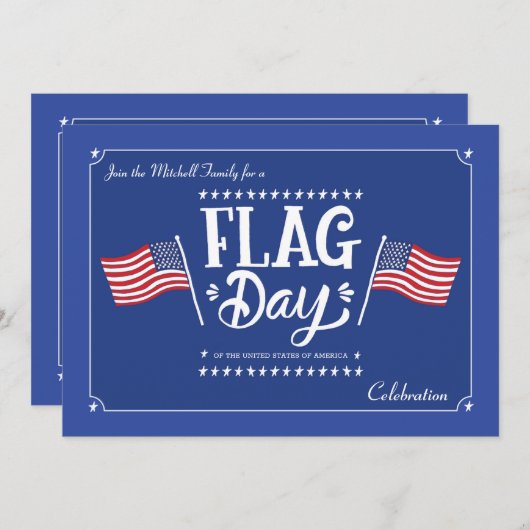 Vlagdag Uitnodiging (Voorkant / Achterkant)