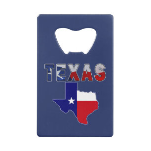 Vlagenkaart met Texas Kredietkaart Flessenopener