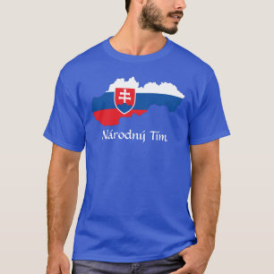 Vlagenkaart van Slowakije Národný Tím T-Shirt