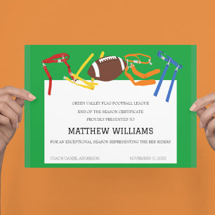 vlaggecertificaat voor Football