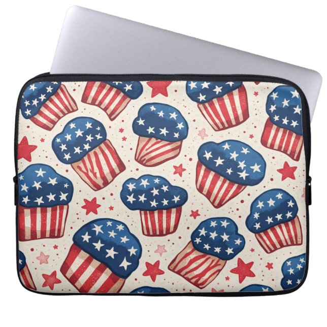 vlaggemuffin laptoptas laptop sleeve (Voorkant)